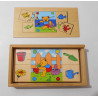 5 puzzles en bois