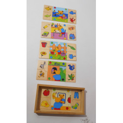 5 puzzles en bois