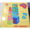 10 cubes cigognes en bois