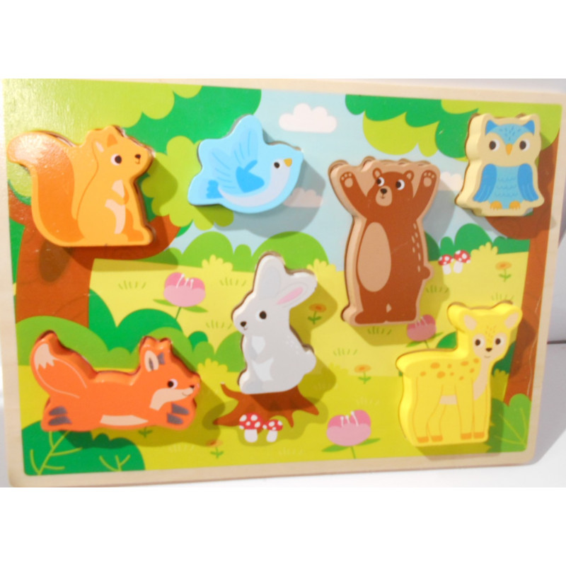 Puzzle en bois animaux de la forêt