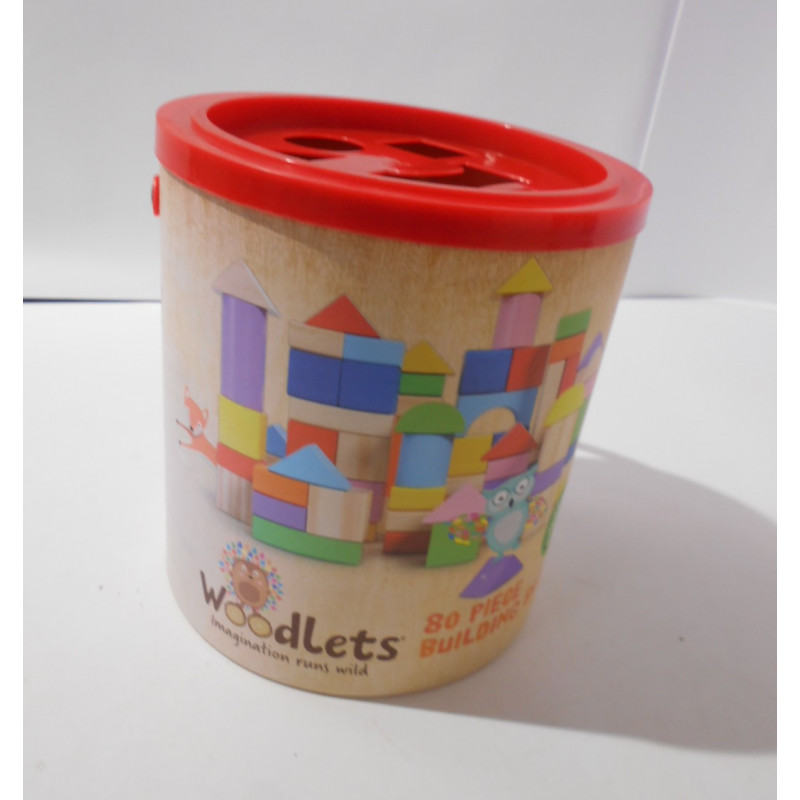 Blocs de construction en bois - 80 pièces