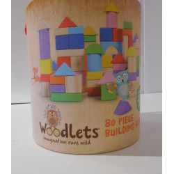 Blocs de construction en bois - 80 pièces