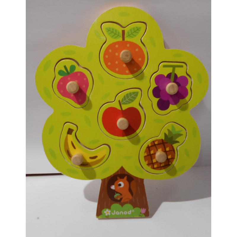 Puzzle arbre et fruits en bois - Janod