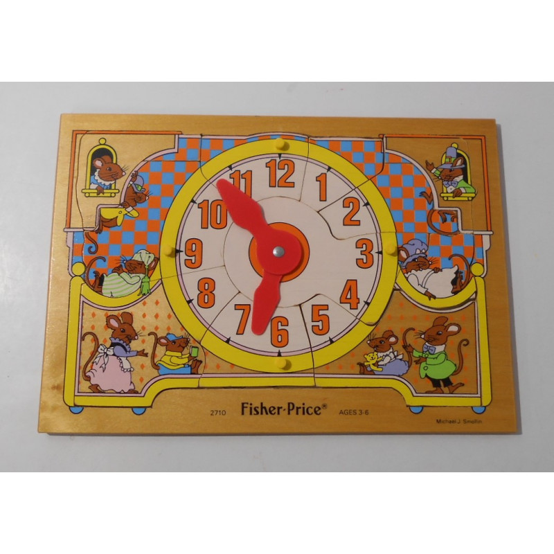 Puzzle horloge - Fisher Price - année 1980