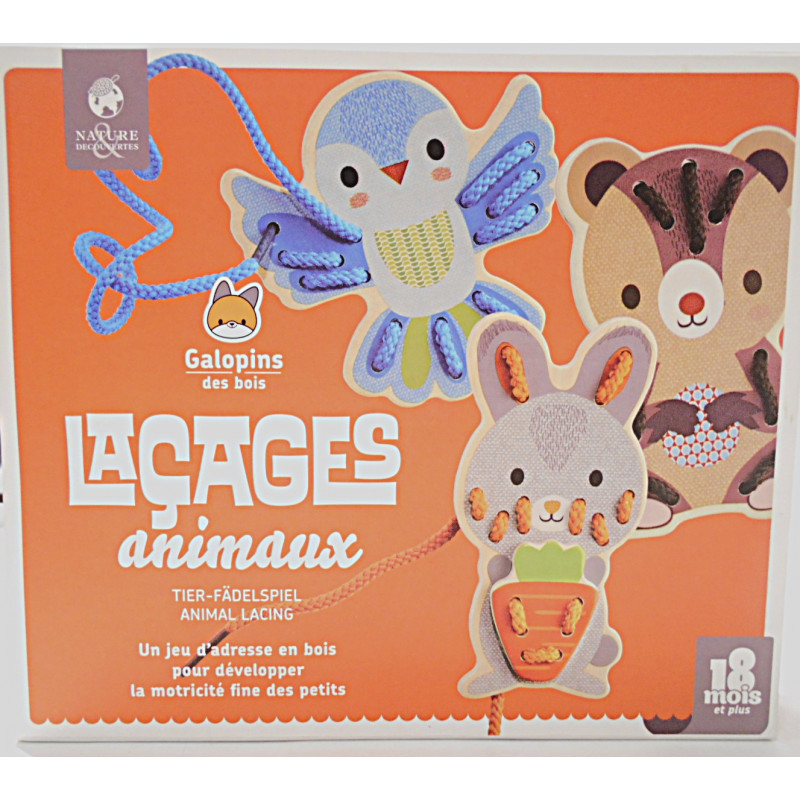 Jeu de laçage animaux - Galopins des bois