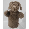 Marionnette en peluche chien gris