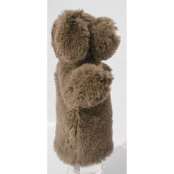 Marionnette en peluche chien gris