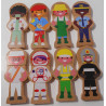 Jeu personnages métiers en bois - Oxybul