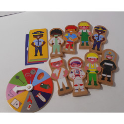 Jeu personnages métiers en bois - Oxybul
