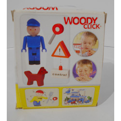 Set personnages et accessoires en bois - Janod - Woody Click - Ref 0207