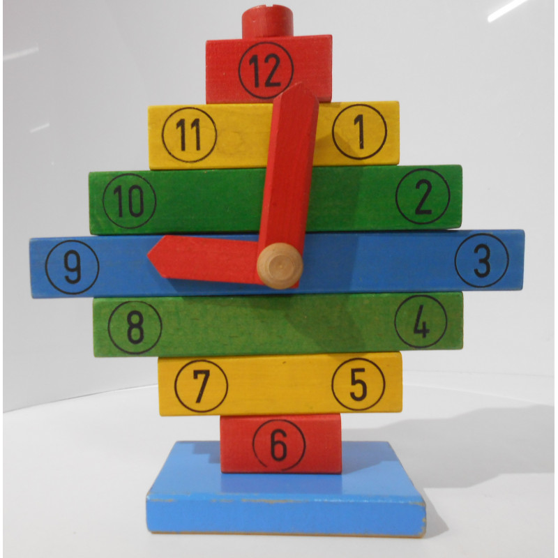 Horloge éducative en bois