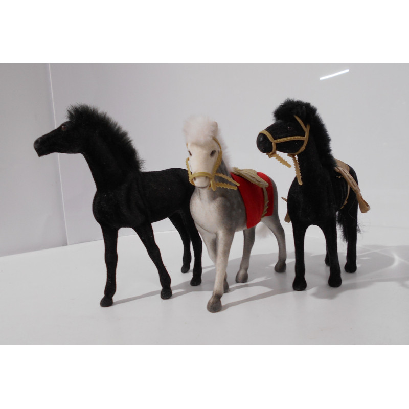 Lot de 3 Chevaux en feutrine