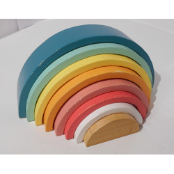 Arc-en-ciel en bois empilable