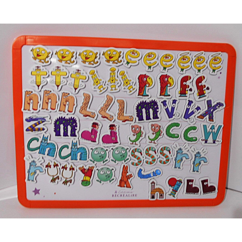 Ardoise magnétique Editions Récréatives + alphabet rigolo