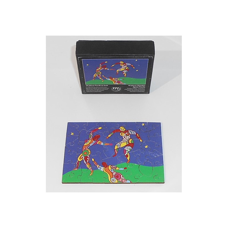 Puzzle de 40 pièces en bois - La danse de Niki de Saint Phalle