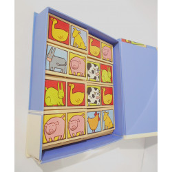 Domino ferme 28 pièces - en bois - Djeco