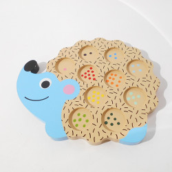 Puzzle chiffres en bois - Forme hérisson - Petit génie