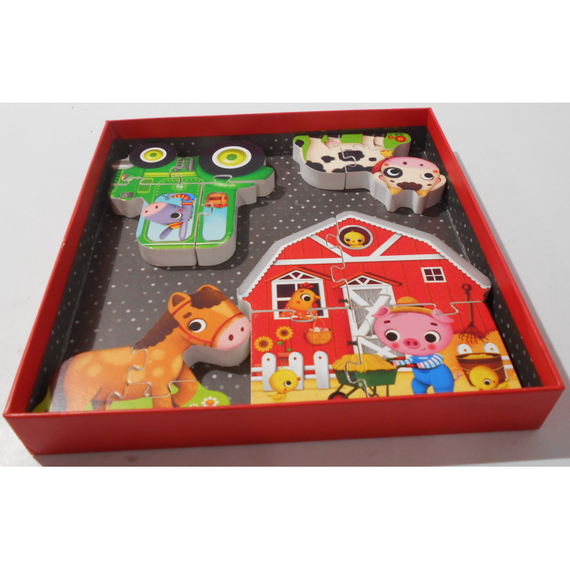 4 Puzzle 3d formes en bois (Janod)