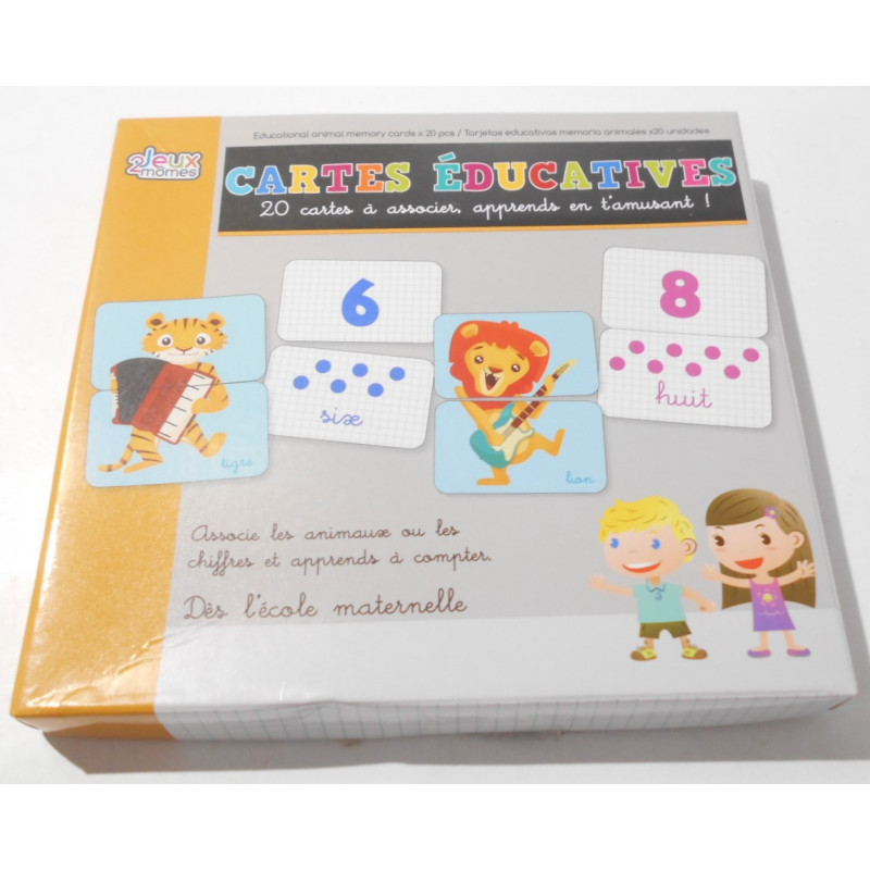 Jeu de cartes éducatives - Jeux 2 Mômes