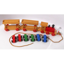 Train en bois a tiré