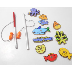 Lot inventé de la pêche à la ligne aimanté