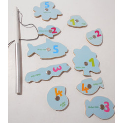 Lot inventé de la pêche à la ligne aimanté
