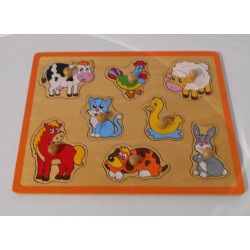 Puzzle d'animaux en bois...