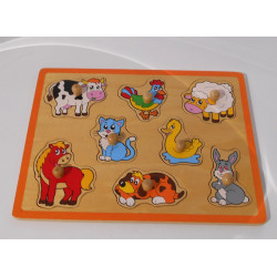 Puzzle d'animaux en bois pour enfant - Babu