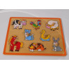 Puzzle d'animaux en bois pour enfant - Babu