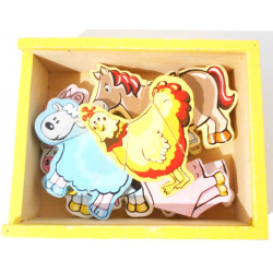 Animaux aimantés en puzzle