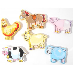 Animaux aimantés en puzzle