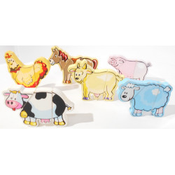 Animaux aimantés en puzzle