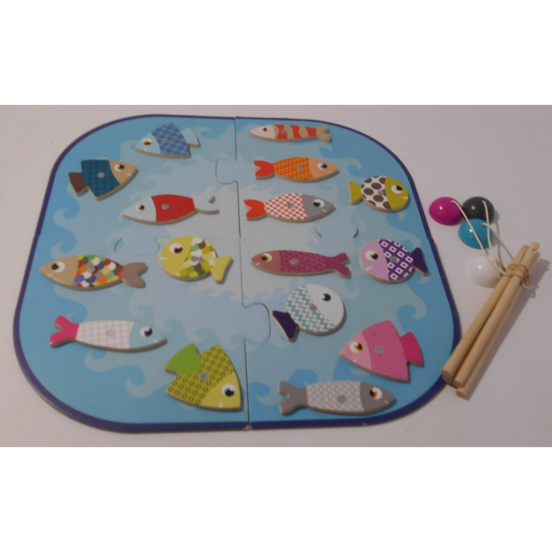 Jeux pêcheur en bois
