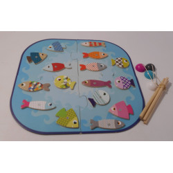 Jeux pêcheur en bois