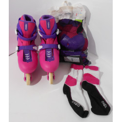 Rollers Play 3 girl avec kit de protection - Oxelo Décathlon