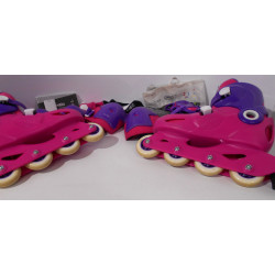 Rollers Play 3 girl avec kit de protection - Oxelo Décathlon