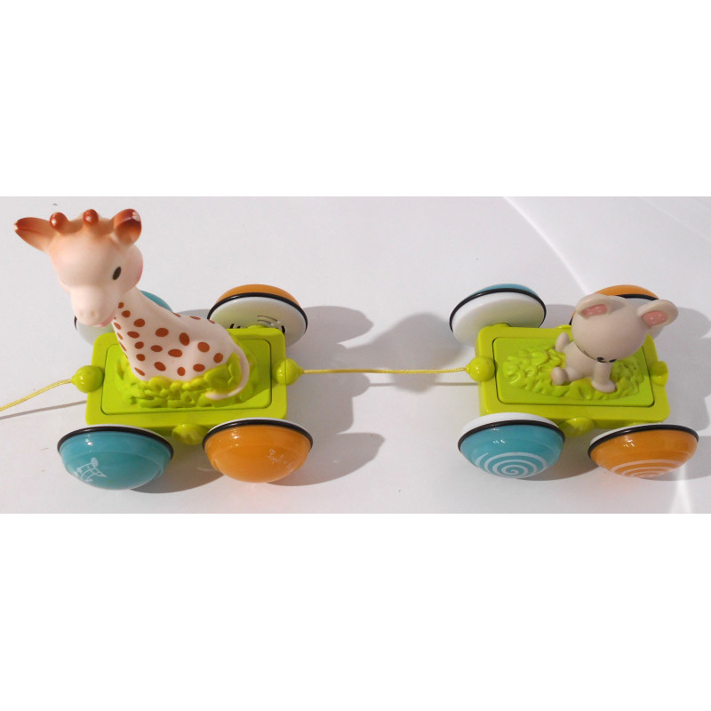 Train à tirer en plastique- Animaux