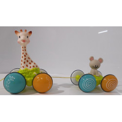 Train à tirer en plastique- Animaux