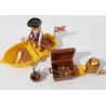 Playmobil figurine pirate 3570 avec ça barque jaune 3385 - vintage 1974