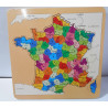 puzzle carte de France en bois