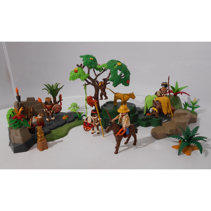Playmobil - Tribu de la jungle et chasseur de trésor (Création LRE)