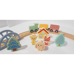 Mon circuit de train leo en bois - One Two Fun