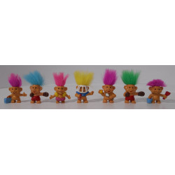 Lot de 7 minis Trolls vintages