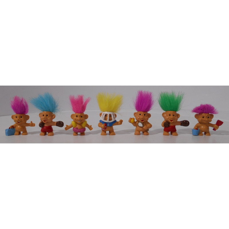 Lot de 7 minis Trolls vintages