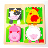 Puzzle animaux de la ferme avec textures - Goula