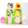 Puzzle animaux de la ferme avec textures - Goula