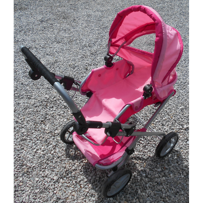 Poussette pliable rose pour enfant