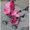Poussette pliable rose pour enfant