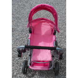 Poussette pliable rose pour enfant