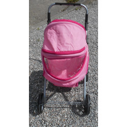 Poussette pliable rose pour enfant